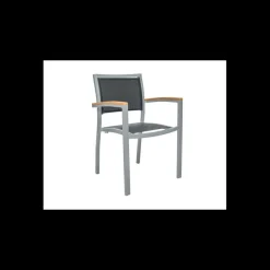 EZPELETA Mobilier Terrasse Restaurant|Fauteuil en Aluminium Laqué Monaco Anthracite