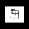 EZPELETA Mobilier Terrasse Restaurant|Fauteuil en Polypropylène Town Anthracite