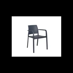 EZPELETA Mobilier Terrasse Restaurant|Fauteuil en Polypropylène Dock Anthracite