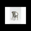 LYROSE Mobilier Terrasse Restaurant|Fauteuil Imitation Rotin Moka et Bois