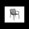 NARDI Mobilier Terrasse Restaurant|Fauteuil Relax en Résine Doga Anthracite
