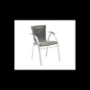 LYROSE Mobilier Terrasse Restaurant|Fauteuil Tressé Structure Aluminium Djerba Gris