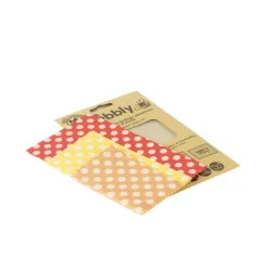 PEBBLY Conservation|Feuille Emballage Alimentaire Cire Abeille Pois (x3)