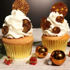 PATISDECOR Décoration Comestible|Feuille Transfert Chocolat Noël 17,5 x 27,5 cm (x4) Patisdécor