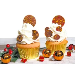 PATISDECOR Décoration Comestible|Feuille Transfert Chocolat Noël 17,5 x 27,5 cm (x4) Patisdécor