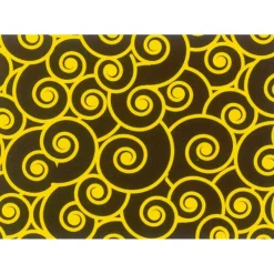 MALLARD FERRIERE Décoration Comestible|Feuilles de transfert chocolat spirales jaunes 34 x 26,5 cm (x10)