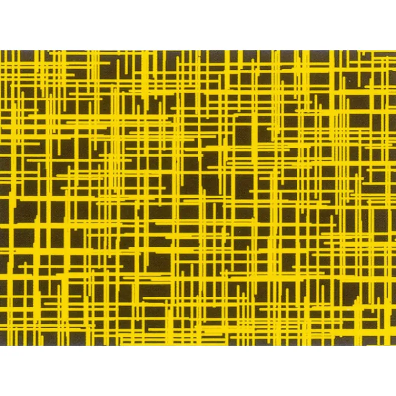 MALLARD FERRIERE Décoration Comestible|Feuilles de transfert chocolat lignes jaunes 34 x 26,5 cm (x10)