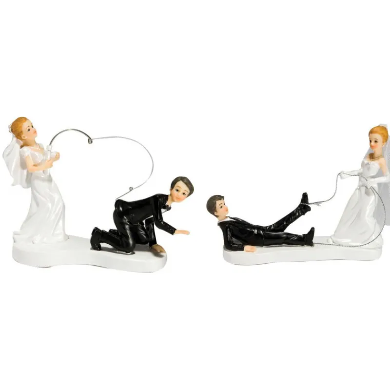 CUISINEADDICT Décoration Gâteau|Figurine Mariage A la Pêche 2 Modèles 14 cm