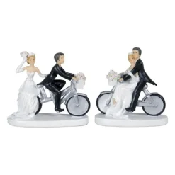 MALLARD FERRIERE Décoration Gâteau|Figurine Mariage Couple à Vélo 13 cm (x2)