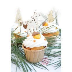 SCRAPCOOKING Décoration Gâteau|FIN DE SERIE Cake Topper Bois Forêt Enchantée (x4)