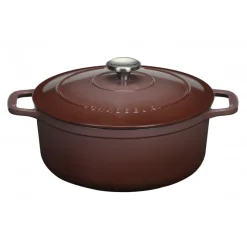 CHASSEUR Cocotte En Fonte|FIN DE SERIE Cocotte en Fonte Ronde 20 cm Bois de Rose