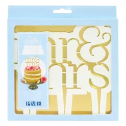 PME Décoration Gâteau|FIN DE SERIE Découpoir Cake Topper Mr & Mrs Moderne 16,5 x 15 cm