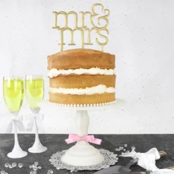PME Décoration Gâteau|FIN DE SERIE Découpoir Cake Topper Mr & Mrs Moderne 16,5 x 15 cm