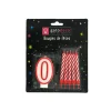 GATODECO Décoration Gâteau|FIN DE SERIE Lot de 10 Bougies et 1 Bougie Chiffre 0 Gatodéco