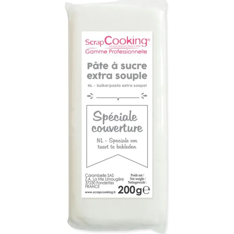 SCRAPCOOKING Pâte À Sucre|FIN DE SERIE Pâte à Sucre Blanche Spéciale Couverture 200g