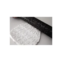 SILIKOMART Ustensiles Décor Gâteau|FIN DE SERIE Rouleau à Empreinte Coeurs pour Pâte à Sucre