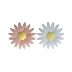 FLORENSUC Produits Bio|Décoration Comestible|Fleur Azyme Bio Marguerite Rose et Blanche 4,5 cm x10