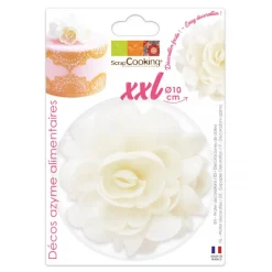 SCRAPCOOKING Décoration Comestible|Fleur Azyme Blanc XXL 10cm