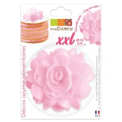 SCRAPCOOKING Décoration Comestible|Fleur Azyme Rose XXL 10cm