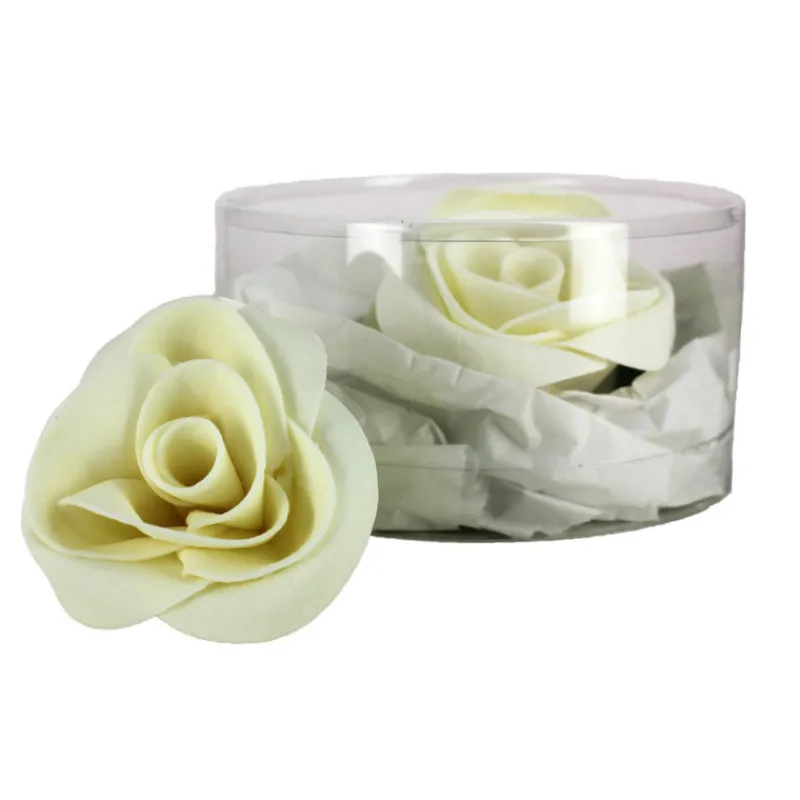 MALLARD FERRIERE Décoration Comestible|Fleur en sucre Roses blanches Ø 6 cm (x3) Mallard Ferrière