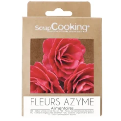 SCRAPCOOKING Décoration Comestible|Fleurs Azyme Roses Royales Rouges (x3)