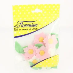 FLORENSUC Décoration Comestible|Fleurs de Narcisses roses et blanches x12 - en Azyme