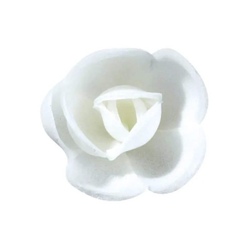 FLORENSUC Décoration Comestible|Fleurs de rose blanches et roses x6, grandes feuilles x12 - en Azyme