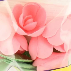 FLORENSUC Décoration Comestible|Fleurs de roses x6, grandes feuilles x12 - en Azyme