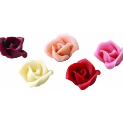 MALLARD FERRIERE Décoration Comestible|Fleurs en pâte d'amande roses assorties (x35) Mallard Ferrière