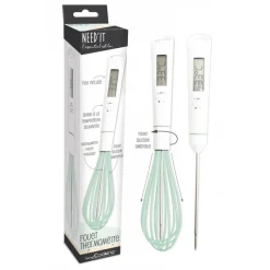 SCRAPCOOKING Thermomètre De Cuisine|Fouets De Cuisine|Fouet Thermomètre de Cuisine Amovible 27 cm Need'It