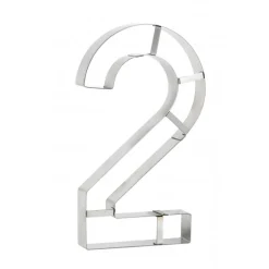 MALLARD FERRIERE Cercle À Patisserie|Emporte Pièce - Découpoir Pâtisserie|Grand Emporte Pièce Inox Chiffre 2 32x18 cm