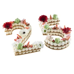 MALLARD FERRIERE Cercle À Patisserie|Emporte Pièce - Découpoir Pâtisserie|Grand Emporte Pièce Inox Chiffre 3 32x16 cm