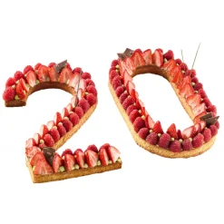 MALLARD FERRIERE Cercle À Patisserie|Emporte Pièce - Découpoir Pâtisserie|Grand Emporte Pièce Inox Chiffre 4 32x18 cm