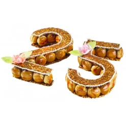 MALLARD FERRIERE Cercle À Patisserie|Emporte Pièce - Découpoir Pâtisserie|Grand Emporte Pièce Inox Chiffre 4 32x18 cm