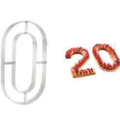 MALLARD FERRIERE Cercle À Patisserie|Emporte Pièce - Découpoir Pâtisserie|Grand Emporte Pièce Inox Chiffre 0 32x18 cm