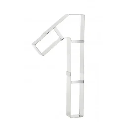 MALLARD FERRIERE Cercle À Patisserie|Emporte Pièce - Découpoir Pâtisserie|Grand Emporte Pièce Inox Chiffre 1 32x16 cm