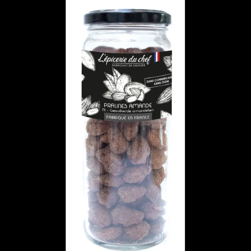 EPICERIE DU CHEF Confiserie|Fruits Secs|Grand pot pralines amande 200 g L'