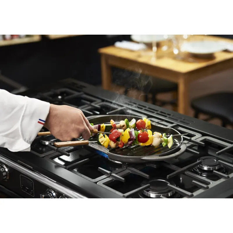 CHASSEUR Grills|Gril en Fonte ovale 44 x 20 cm Noir Mat