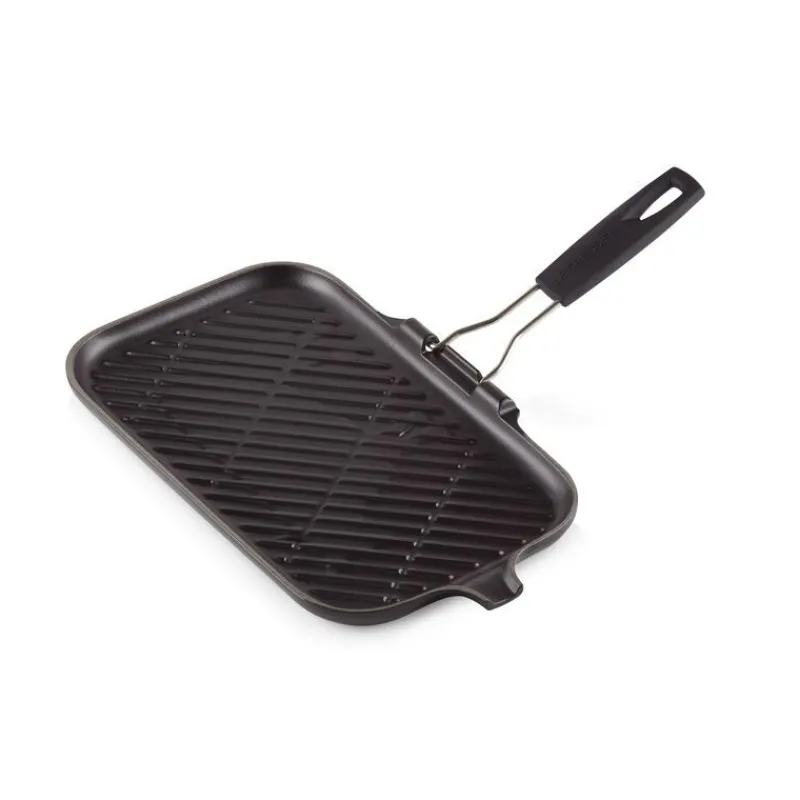 LE CREUSET Grills|Gril en Fonte rectangulaire 36 x 20 cm avec Manche repliable