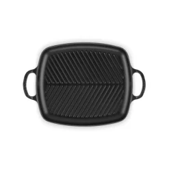 LE CREUSET Plat De Cuisson|Grills|Gril en Fonte Rectangulaire 30 cm Noir Mat