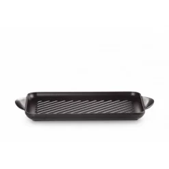 LE CREUSET Plat De Cuisson|Grills|Gril en Fonte Rectangulaire 32 cm Noir Mat