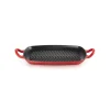 LE CREUSET Plat De Cuisson|Grills|Gril en Fonte Rectangulaire 30 cm Cerise