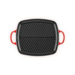 LE CREUSET Plat De Cuisson|Grills|Gril en Fonte Rectangulaire 30 cm Cerise