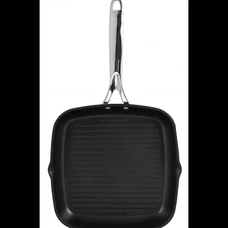 CRISTEL Grills|Poêles|Grill Carré Castel'Pro 28 cm Poignée Fixe Ultralu