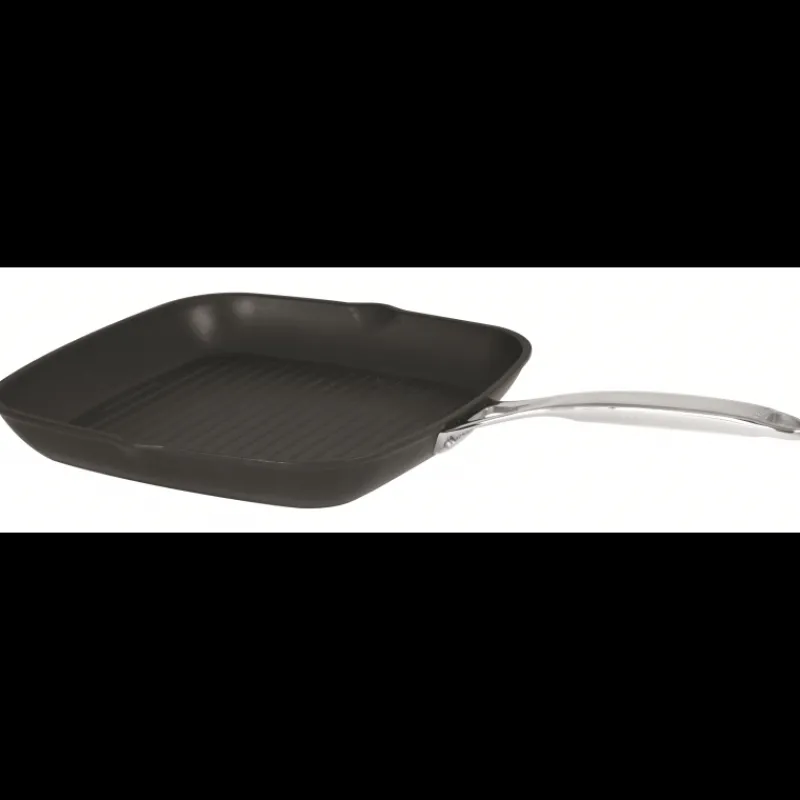 CRISTEL Grills|Poêles|Grill Carré Castel'Pro 28 cm Poignée Fixe Ultralu