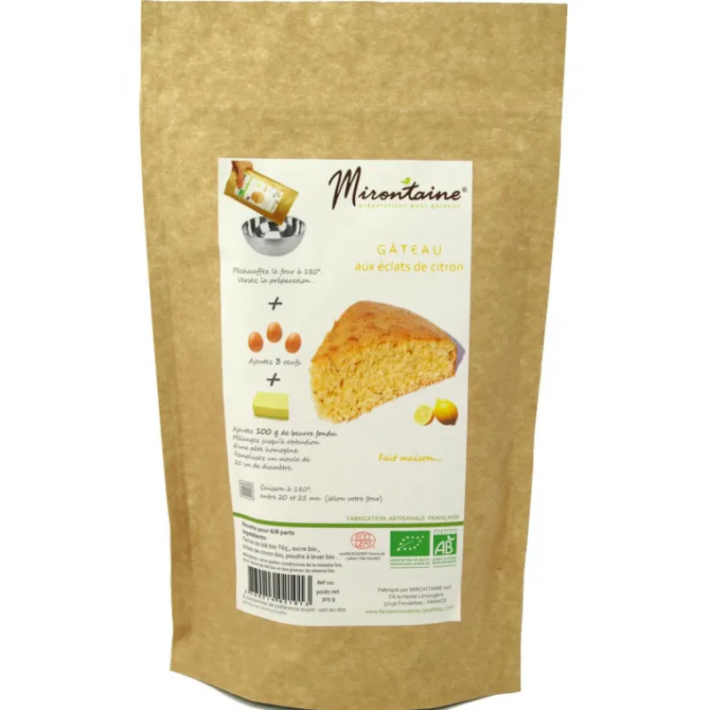 MIRONTAINE Produits Bio|Préparation Pâtisserie|Gâteau BIO aux Eclats de Citron 306g