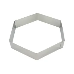 MALLARD FERRIERE Cercle À Patisserie|Hexagone à Mousse Inox 26 cm x H 4,5 cm Mallard