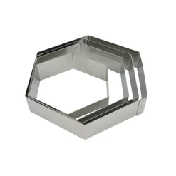 MALLARD FERRIERE Cercle À Patisserie|Hexagone à Mousse Inox 14 cm x H 4,5 cm Mallard