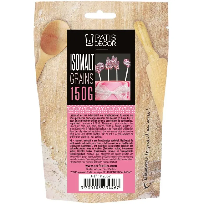 PATISDECOR Additifs Alimentaires|Sucre|Isomalt 150 g Patisdécor