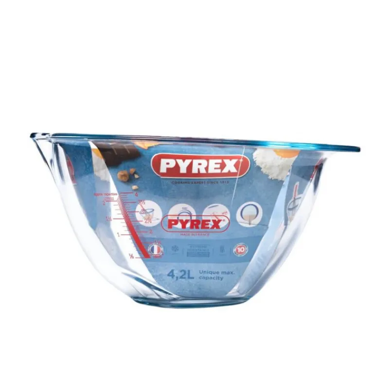 PYREX Servir, Présenter|Culs De Poule|Jatte Graduée en Verre Ø30 cm 4,2 L Expert Bowl